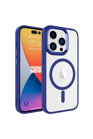 CEPCASE    Iphone 15 Pro Max Kılıf Wireless Mıknatıslı Magsafe Şarj Özellikli Krom Detay Kalıp ürün görseli