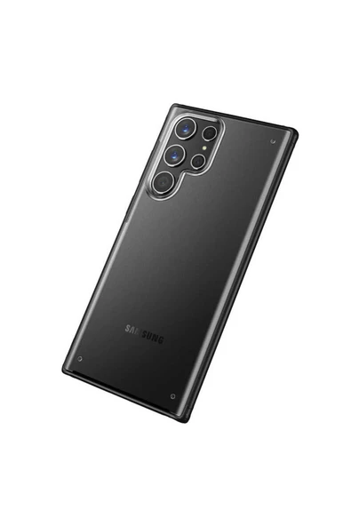 CEPCASE    Samsung Galaxy S22 Ultra Kılıf Matte Buzlu Arka Yüzey Darbe Emici Köşe Kamera Çıkıntı Airbag Kapak - Resim 6