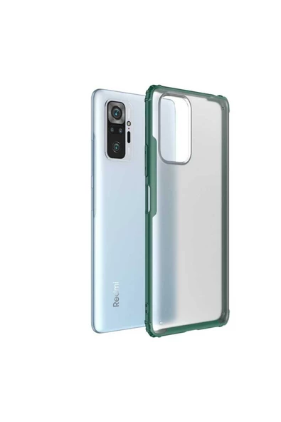 CEPCASE    Xiaomi Redmi Note 10 Pro Kılıf Matte Buzlu Arka Yüzey Darbe Emici Köşe Kamera Çıkıntı Airbag Kapak ürün görseli