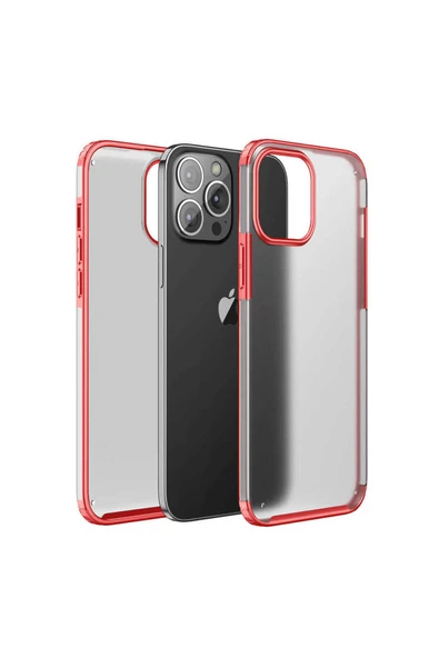 CEPCASE    Iphone 13 Pro Max Kılıf Matte Buzlu Arka Yüzey Darbe Emici Köşe Kamera Çıkıntı Airbag Kapak