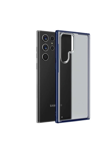 CEPCASE    Samsung Galaxy S22 Ultra Kılıf Matte Buzlu Arka Yüzey Darbe Emici Köşe Kamera Çıkıntı Airbag Kapak ürün görseli