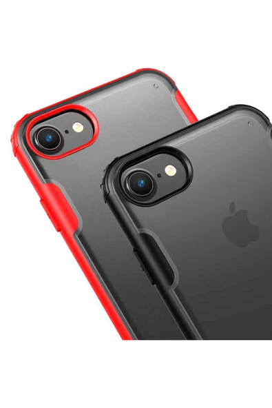 CEPCASE    Iphone Se 2020 Kılıf Matte Buzlu Arka Yüzey Darbe Emici Köşe Kamera Çıkıntılı Airbag Kapak - Resim 5