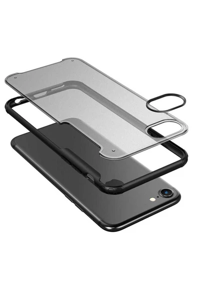 CEPCASE    Iphone Se 2020 Kılıf Matte Buzlu Arka Yüzey Darbe Emici Köşe Kamera Çıkıntılı Airbag Kapak - Resim 6