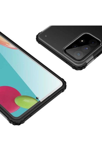 CEPCASE    Samsung Galaxy A72 Kılıf Matte Buzlu Arka Yüzey Darbe Emici Köşe Kamera Çıkıntılı Airbag Kapak - Resim 2