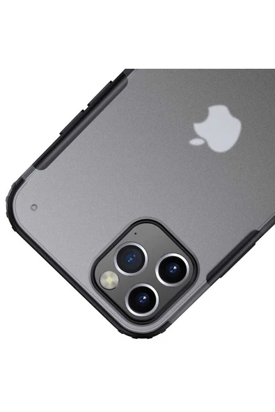 CEPCASE    Iphone 12 Pro Max Kılıf Matte Buzlu Arka Yüzey Darbe Emici Köşe Kamera Çıkıntı Airbag Kapak - Resim 3