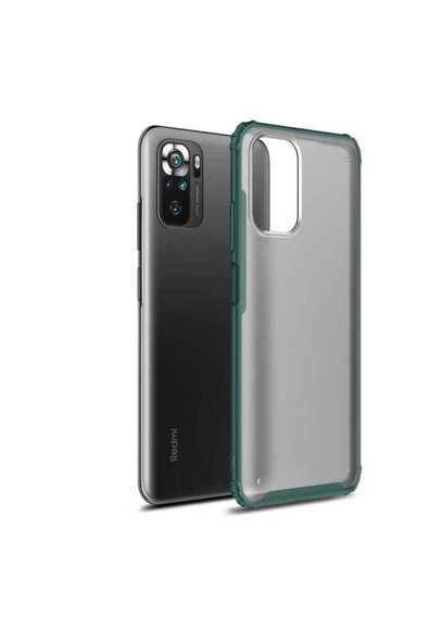 CEPCASE    Xiaomi Redmi Note 10S Kılıf Matte Buzlu Arka Yüzey Darbe Emici Köşe Kamera Çıkıntılı Airbag Kapak