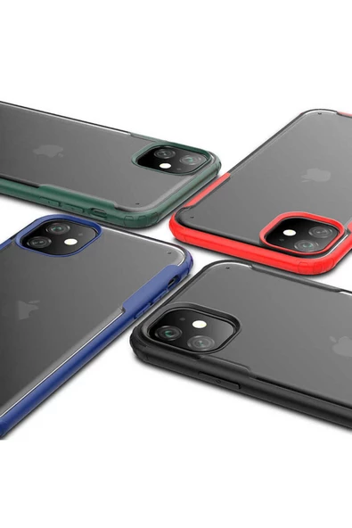 CEPCASE    Iphone 11 Kılıf Matte Buzlu Arka Yüzey Darbe Emici Köşe Kamera Çıkıntılı Airbag Kapak - Resim 4