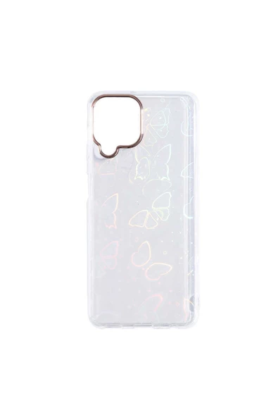 CEPCASE    Samsung Galaxy M32 Kılıf Desenli Parlayan Fosforlu Renk Geçişli Shiny Kapak - Resim 2