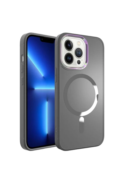 CEPCASE    Iphone 13 Pro Max Kılıf Magsafe Wireless Şarj Özellikli Full Colors Kamera Koruma Matte Yüzey - Resim 2