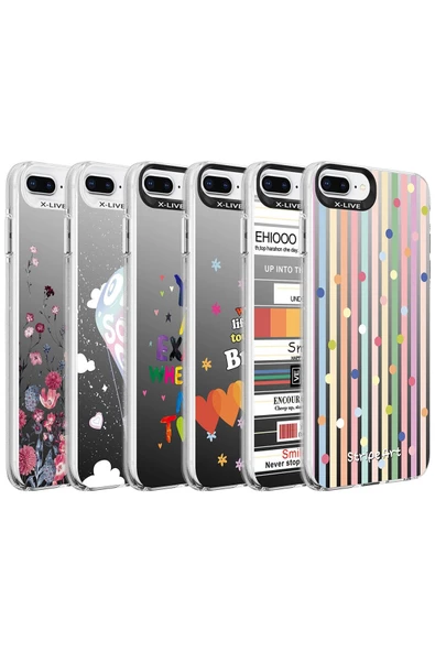 CEPCASE    Iphone 7 Plus Kılıf Desenli Hd Baskılı Airbag Koruyuculu Yüksek Koruma X-live Kapak - Resim 3