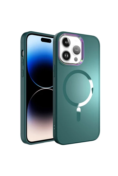 CEPCASE    Iphone 14 Pro Kılıf Magsafe Wireless Şarj Özellikli Full Colors Kamera Koruma Matte Yüzey - Resim 2