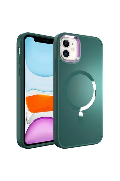 CEPCASE    Iphone 12 Kılıf Magsafe Wireless Şarj Özellikli Full Colors Kamera Koruma Matte Yüzey