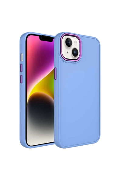 CEPCASE    Iphone 13 Kılıf Metal Kamera Çerçeve Metal Buton Kalıp Silikon Kapak ürün görseli
