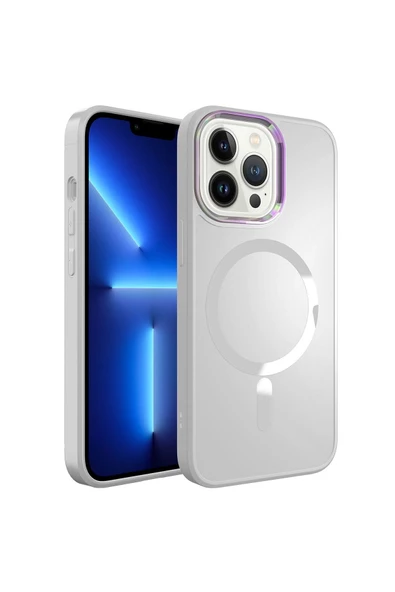 CEPCASE    Iphone 12 Pro Max Kılıf Magsafe Wireless Şarj Özellikli Full Colors Kamera Koruma Matte Yüzey