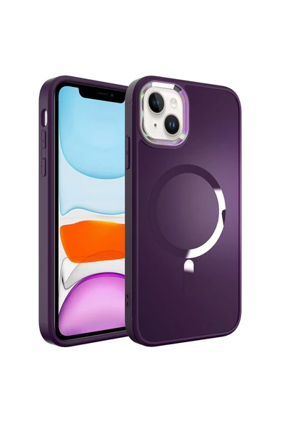 CEPCASE    Iphone 14 Kılıf Magsafe Wireless Şarj Özellikli Full Colors Kamera Koruma Matte Yüzey - Resim 2