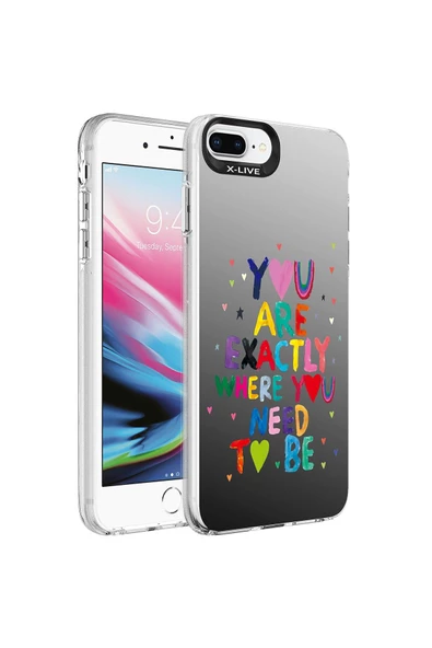 CEPCASE    Iphone 7 Plus Kılıf Desenli Hd Baskılı Airbag Koruyuculu Yüksek Koruma X-live Kapak