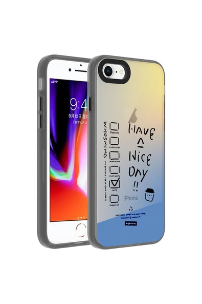 CEPCASE    Iphone Se 2022 Kılıf Baskılı Kamera Çıkıntılı Tam Saran Kalıp Sert Sağlam Kapak ürün görseli 1