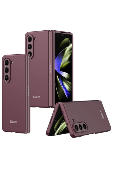 CEPCASE    Samsung Galaxy Z Fold 5 Kılıf Matte Yüzey Kamera Korumalı Slim Hard Tam Kalıp Kapak