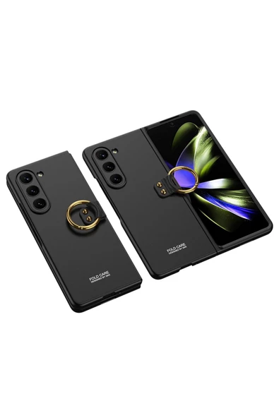 CEPCASE    Galaxy Z Fold 5 Kılıf Kılıf Kılıf Yüzük Aparatlı Matte Yüzey Kamera Korumalı Flip Ring Kalıp ürün görseli