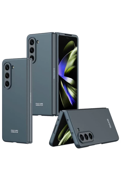 CEPCASE    Samsung Galaxy Z Fold 5 Kılıf Matte Yüzey Kamera Korumalı Slim Hard Tam Kalıp Kapak