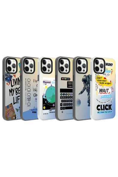 CEPCASE    Iphone 12 Pro Max Kılıf Baskılı Kamera Çıkıntılı Tam Saran Kalıp Sert Sağlam Kapak - Resim 3