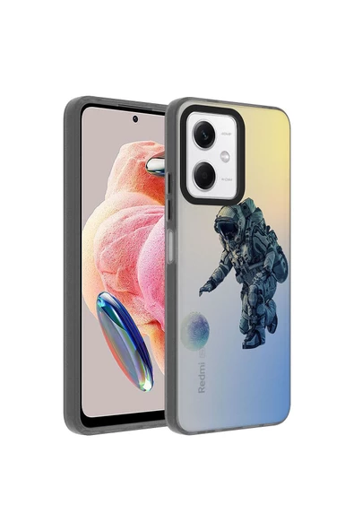 CEPCASE    Xiaomi Redmi Note 12 4G Uyumlu  Baskılı Kamera Çıkıntılı Tam Saran Kalıp Sert Sağlam Kapak - Resim 2