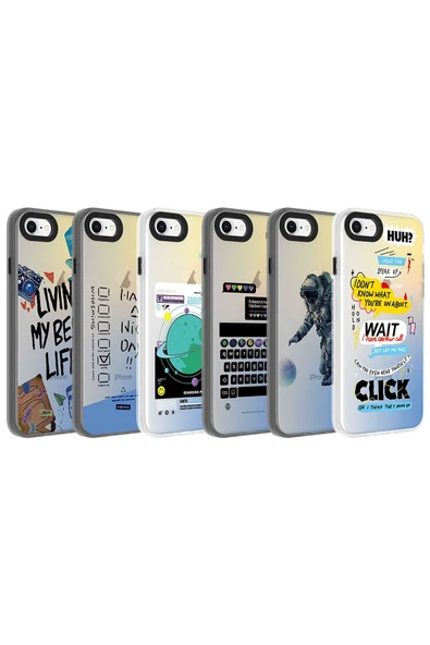 CEPCASE    Iphone 7 Kılıf Baskılı Kamera Çıkıntılı Tam Saran Kalıp Sert Sağlam Kapak - Resim 3