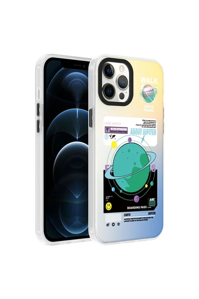 CEPCASE    Iphone 12 Pro Max Kılıf Baskılı Kamera Çıkıntılı Tam Saran Kalıp Sert Sağlam Kapak