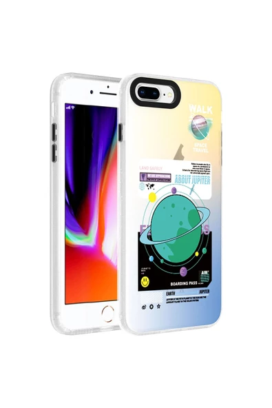 CEPCASE    Iphone 7 Plus Kılıf Baskılı Kamera Çıkıntılı Tam Saran Kalıp Sert Sağlam Kapak