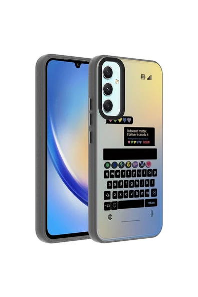 CEPCASE    Samsung Galaxy A34 Kılıf Baskılı Kamera Çıkıntılı Tam Saran Kalıp Sert Sağlam Kapak