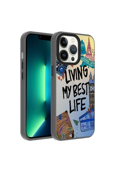 CEPCASE    Iphone 13 Pro Kılıf Baskılı Kamera Çıkıntılı Tam Saran Kalıp Sert Sağlam Kapak ürün görseli 1