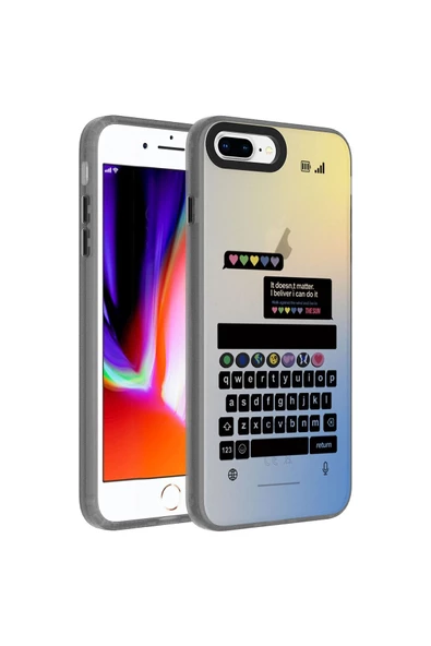 CEPCASE    Iphone 8 Plus Kılıf Baskılı Kamera Çıkıntılı Tam Saran Kalıp Sert Sağlam Kapak - Resim 2