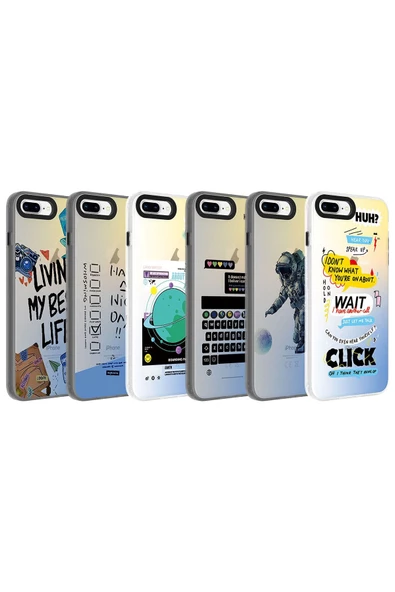 CEPCASE    Iphone 8 Plus Kılıf Baskılı Kamera Çıkıntılı Tam Saran Kalıp Sert Sağlam Kapak - Resim 3