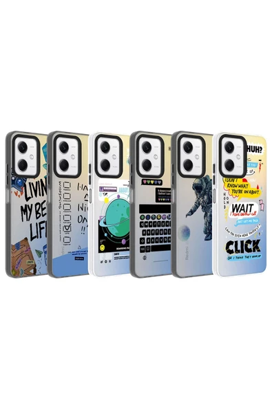 CEPCASE    Xiaomi Redmi Note 12 4G Kılıf Baskılı Kamera Çıkıntılı Tam Saran Kalıp Sert Sağlam Kapak - Resim 3