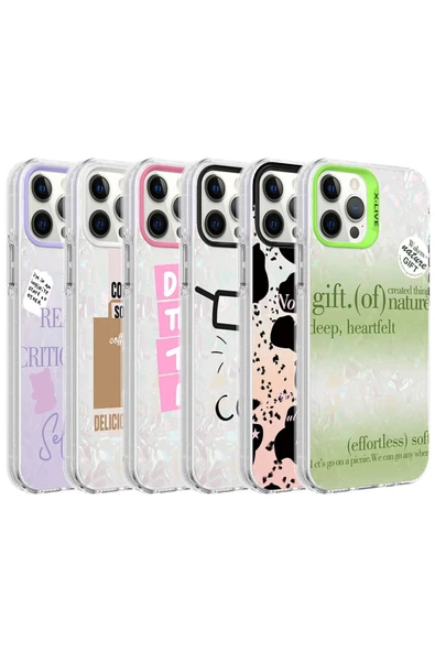 CEPCASE    Iphone 12 Pro Kılıf Mermer Desen Üzeri Baskı Kamera Çıkıntılı Marble Kapak - Resim 3