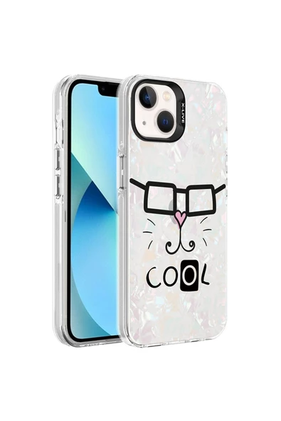 CEPCASE    Iphone 14 Kılıf Mermer Desen Üzeri Baskı Kamera Çıkıntılı Marble Kapak ürün görseli