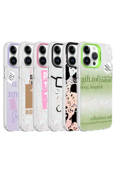 CEPCASE    Iphone 14 Pro Max Kılıf Mermer Desen Üzeri Baskı Kamera Çıkıntılı Marble Kapak - Resim 3