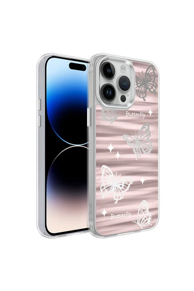 CEPCASE    Iphone 14 Pro Max Kılıf Parlak Renkli Desen Arka Yüzey Antishock Tam Koruma Kapak ürün görseli