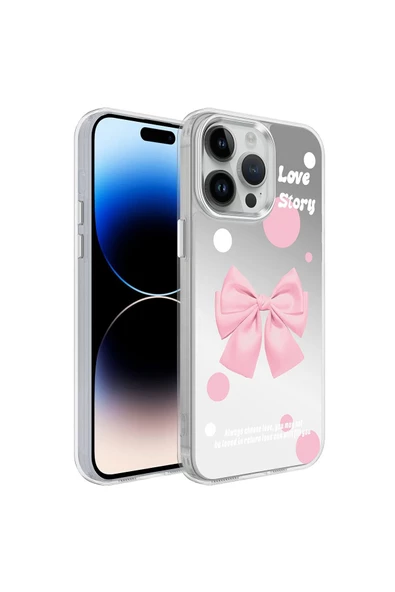 CEPCASE    Iphone 14 Pro Max Kılıf Parlak Renkli Desen Arka Yüzey Antishock Tam Koruma Kapak