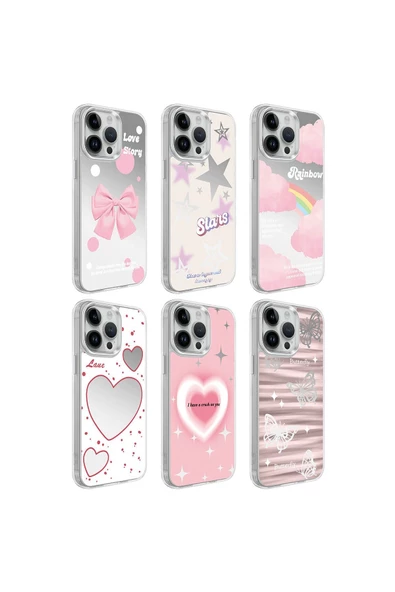 CEPCASE    Iphone 14 Pro Max Kılıf Parlak Renkli Desen Arka Yüzey Antishock Tam Koruma Kapak - Resim 3