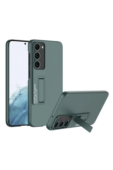 CEPCASE    Samsung Galaxy S23 Plus Kılıf Standlı Yan Dik Kullanım Kamera Lens Korumalı Full Protection Kapak - Resim 2