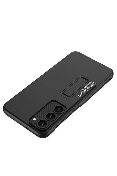 CEPCASE    Samsung Galaxy S23 Plus Kılıf Standlı Yan Dik Kullanım Kamera Lens Korumalı Full Protection Kapak - Resim 3