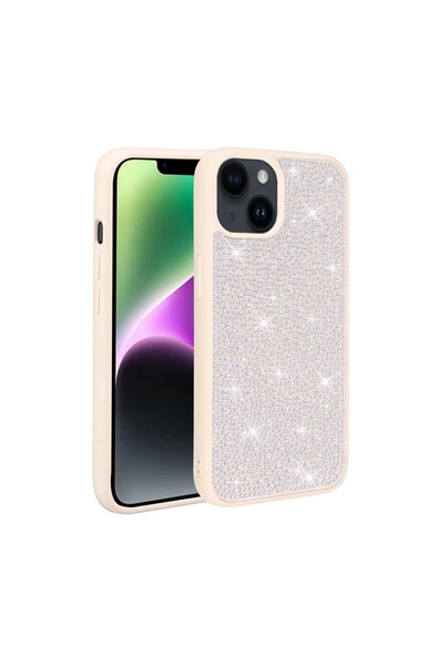 CEPCASE    Iphone 14 Plus Kılıf Diamond Pırılrı Parlak Taşlı Tasarım Tam Koruma Protector Kapak - Resim 2
