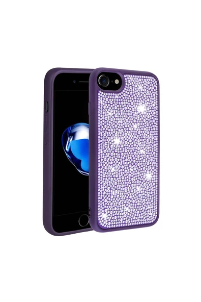 CEPCASE    Iphone Se 2020 Kılıf Diamond Pırılrı Parlak Taşlı Tasarım Tam Koruma Protector Kapak - Resim 2