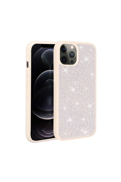 CEPCASE    Iphone 12 Pro Max Kılıf Diamond Pırılrı Parlak Taşlı Tasarım Tam Koruma Protector Kapak - Resim 2