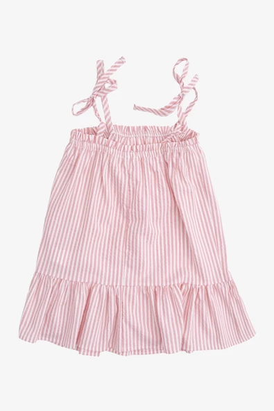 Watts Pembe Çizgili Kız Çocuk Elbise - 2