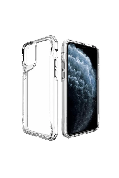 CEPCASE    Iphone 11 Pro Kılıf Kristal Desıng 2.0mm Kamera Çıkıntısı Warrior Mold Shockproof Kapak