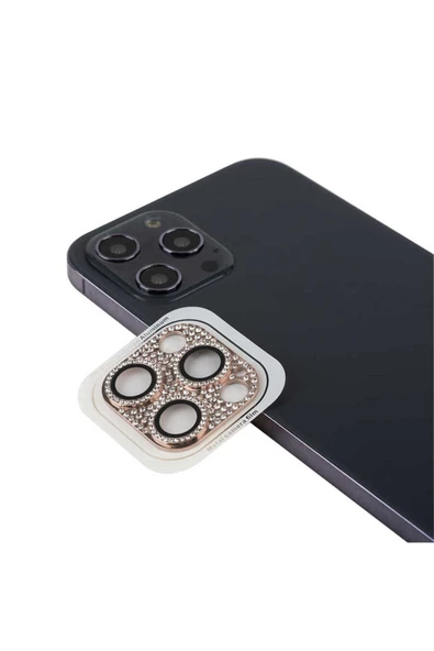 CEPCASE    Iphone 12 Pro Kamera Lens Koruyucu Diamond Pırıltı Taşlı Tasarım ürün görseli