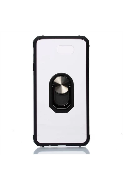 CEPCASE    Samsung Galaxy J7 Prime Kılıf Arka Şeffaf Köşe Ve Yüzük Renkli Darbeye Dayanıklı Sert Pc Kapak ürün görseli