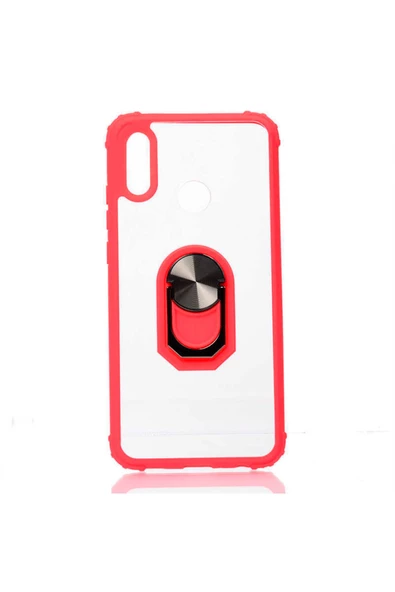 CEPCASE    Huawei P Smart 2019 Kılıf Arka Şeffaf Köşe Ve Yüzük Renkli Darbeye Dayanıklı Sert Pc Kapak ürün görseli